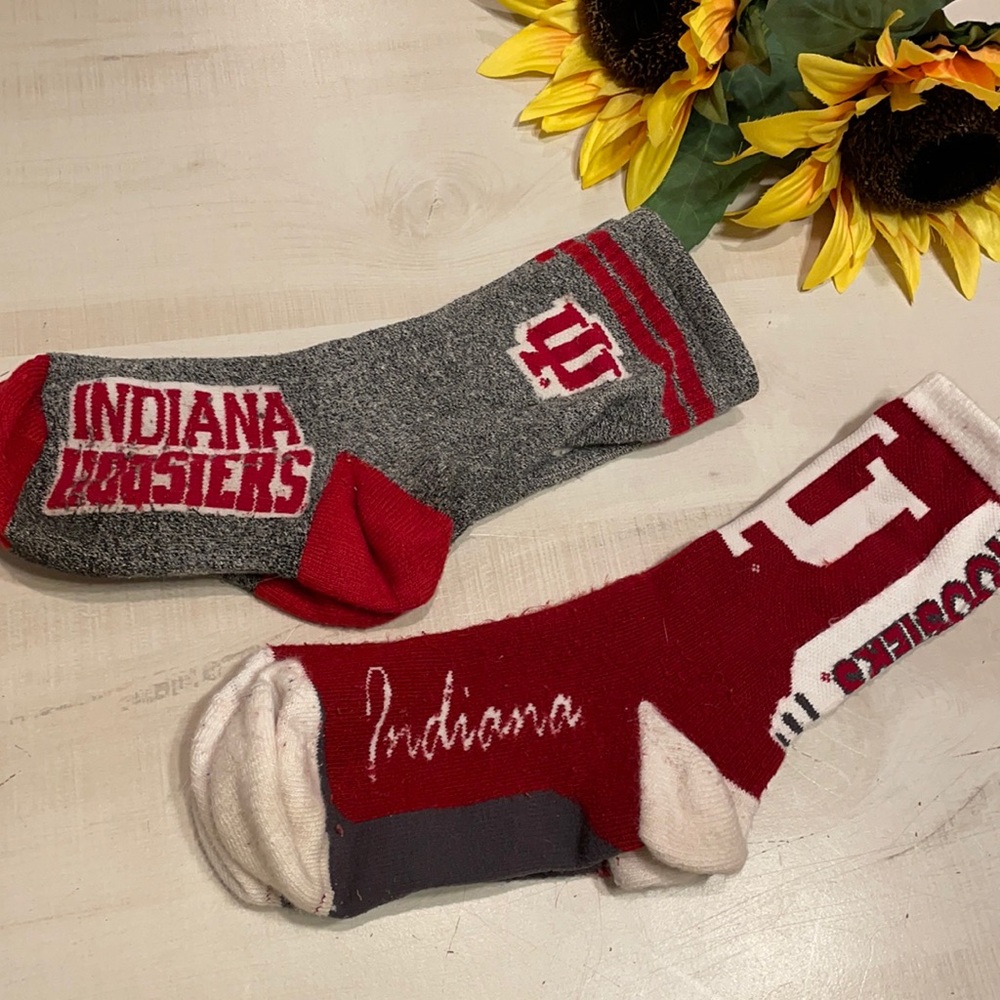 Indiana University FOOTBALL Socks - 2 Pairs